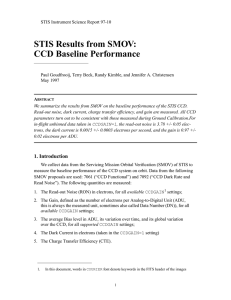 STIS Results from SMOV: CCD Baseline Performance