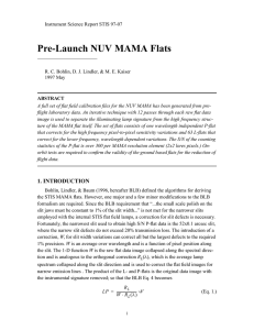 Pre-Launch NUV MAMA Flats