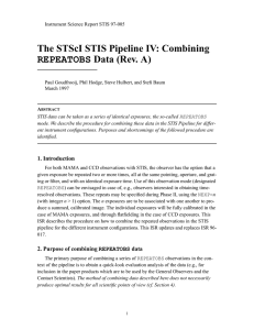 The STScI STIS Pipeline IV: Combining Data (Rev. A) REPEATOBS
