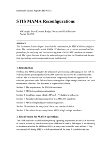 STIS MAMA Reconfigurations