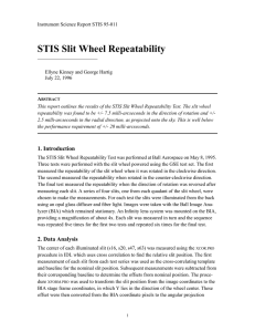 STIS Slit Wheel Repeatability