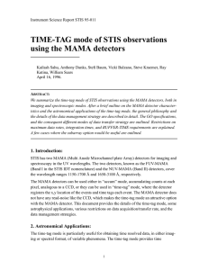 TIME-TAG mode of STIS observations using the MAMA detectors