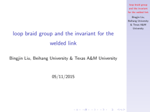 loop braid group and the invariant for the welded link 05/11/2015