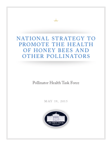 NATIONAL STR ATEGY TO PROMOTE THE HEALTH OF HONEY BEES AND OTHER POLLINATORS