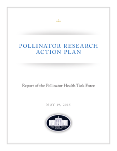 POLLINATOR R ESEARCH ACTION PLAN Report of the Pollinator Health Task Force