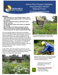 Title text here  Native Plant Program Highlights Chequamegon-Nicolet