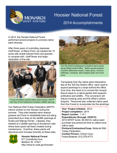 Title text here Hoosier National Forest 2014 Accomplishments