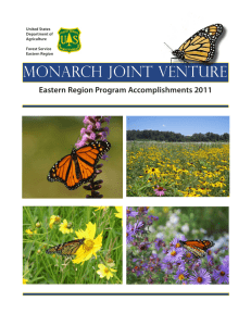 Monarch Joint Venture Eastern Region Program Accomplishments 2011