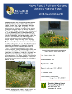 Title text here  Native Plant &amp; Pollinator Gardens Manistee National Forest