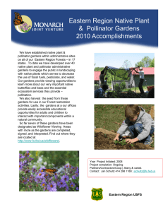 Title text here Eastern Region Native Plant &amp;  Pollinator Gardens 2010 Accomplishments