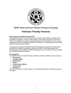 Pollinator Friendly Practices NAPPC (North American Pollinator Protection Campaign)