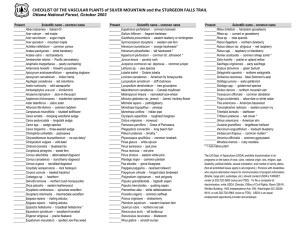 CHECKLIST OF THE VASCULAR PLANTS of SILVER MOUNTAIN and the... Ottawa National Forest, October 2003