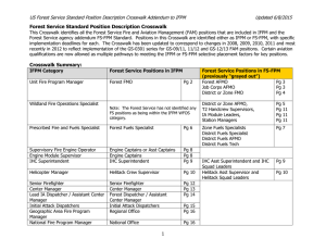 Forest Service Standard Position Description Crosswalk  Updated 6/8/2015