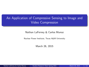 An Application of Compressive Sensing to Image and Video Compression