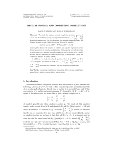 MINIMAL NORMAL AND COMMUTING COMPLETIONS