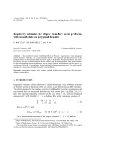 Regularity estimates for elliptic boundary value problems C. BACUTA