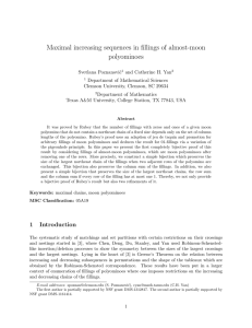Maximal increasing sequences in fillings of almost-moon polyominoes
