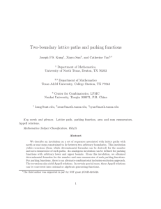 Two-boundary lattice paths and parking functions