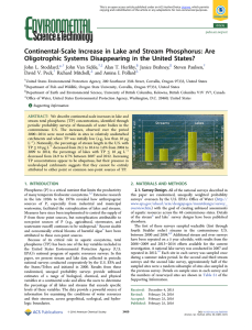 Continental-Scale Increase in Lake and Stream Phosphorus: Are
