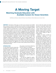 A Moving Target Matching Graduate Education with Available Careers for Ocean Scientists