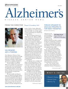 FORUM SPEAKER TO DISCUSS PROSPECTS FOR NEW THERAPIES