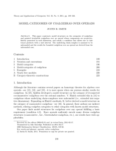 MODEL-CATEGORIES OF COALGEBRAS OVER OPERADS JUSTIN R. SMITH