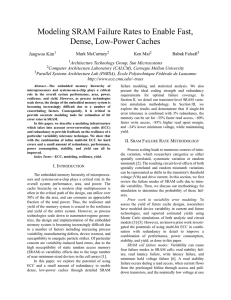 Modeling SRAM Failure Rates to Enable Fast, Dense, Low-Power Caches