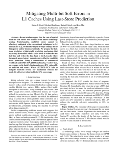 Mitigating Multi-bit Soft Errors in L1 Caches Using Last-Store Prediction