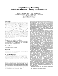 Fingerprinting: Bounding Soft-Error Detection Latency and Bandwidth