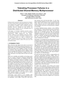 Tolerating Processor Failures in a Distributed Shared-Memory Multiprocessor