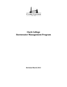 Clark College Stormwater Management Program Revision March 2013