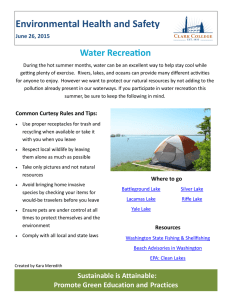 Environmental Health and Safety Water Recreation June 26, 2015