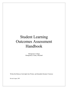 Student Learning Outcomes Assessment Handbook