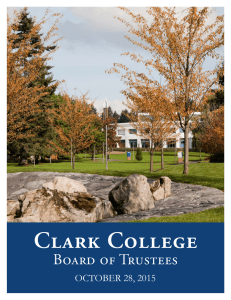 Clark College Board of Trustees OCTOBER 28, 2015