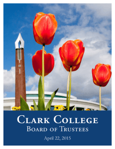 Clark College Board of Trustees April 22, 2015