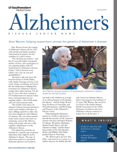 Alice Warren: Helping researchers unravel the genetics of Alzheimer’s disease