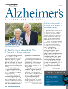 Dallas man supports Alzheimer’s research in wife’s memory
