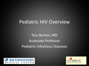 Pediatric HIV Overview