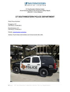 UT Southwestern Medical Center 2009-2011 Crime Statistics