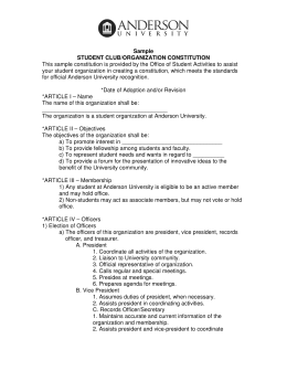 organization student sample constitution document studylib