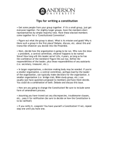 Tips for writing a constitution
