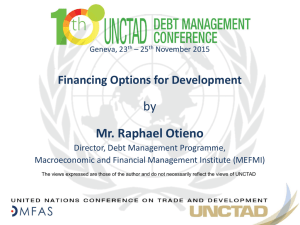 by Mr. Raphael Otieno Financing Options for Development