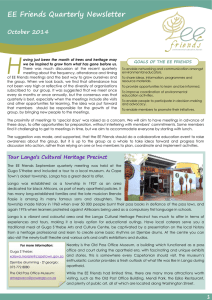 H EE Friends Quarterly Newsletter October 2014
