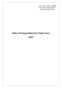 State of Energy Report for Cape Town 2003