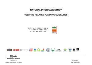 NATURAL INTERFACE STUDY VELDFIRE RELATED PLANNING GUIDELINES Ref. 2003 554