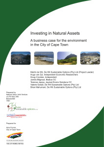 Investing in Natural Assets A business case for the environment