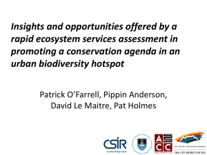 Insights and opportunities offered by a rapid ecosystem services assessment in