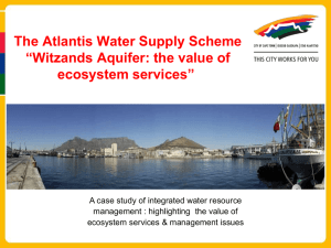 The Atlantis Water Supply Scheme “Witzands Aquifer: the value of  ecosystem services”