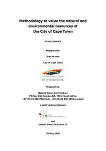 Methodology to value the natural and environmental resources of