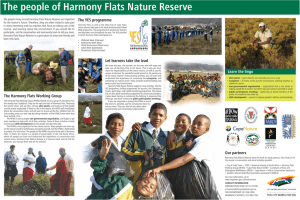 The people of Harmony Flats Nature Reserve The YES programme